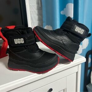 UGG Kids Black and Red Boots